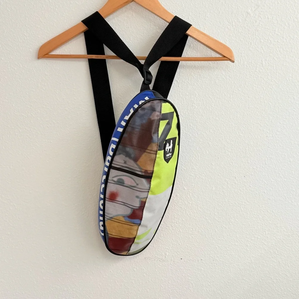 Vaho Trashion Colorful Graphic crossbody Bag made with recycled materials